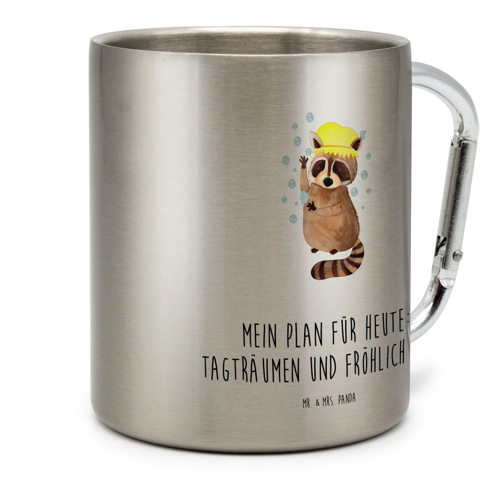 Stainless steel mug Raccoon Trinkbecher Metall, edelstahl thermobecher, edelstahl reisebecher, Tasse, thermotasse, Reisebecher, Trinkbecher Edelstahl, Becher, Thermo Kaffeebecher, Kaffeebecher Edelstahl, Thermobecher, edelstahl isolierbecher, Isolierbecher, Thermobecher Edelstahl, Campingtasse, Edelstahltasse, Edelstahlbecher, Metalltasse, karabiner tasse, metallbecher, Isolierbecher Edelstahl, karabinerbecher, wanderbecher, Campingbecher, Edelstahl Kaffeebecher, Becher Aus Edelstahl, Edelstahl Trinkbecher, Karabiner Becher, Lustige Sprüche, Tiere, Tiermotive, Gute Laune, Waschen, Tagträumen, Waschbär, Seifenblasen, Fröhlich, Plan
