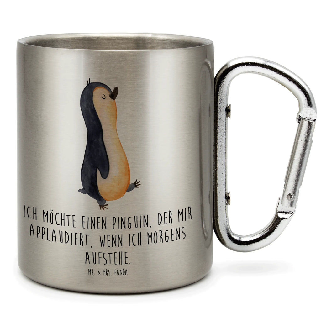 Stainless steel mug Penguin march Campingbecher, wanderbecher, Becher, Trinkbecher Edelstahl, Campingtasse, Becher Aus Edelstahl, karabiner tasse, Thermobecher Edelstahl, Tasse, thermotasse, Metalltasse, Thermo Kaffeebecher, metallbecher, Kaffeebecher Edelstahl, edelstahl isolierbecher, Isolierbecher Edelstahl, Reisebecher, Karabiner Becher, edelstahl reisebecher, Isolierbecher, Edelstahl Trinkbecher, Edelstahltasse, karabinerbecher, Trinkbecher Metall, Thermobecher, edelstahl thermobecher, Edelstahl Kaffeebecher, Edelstahlbecher, Pinguin, Schwester, Frühaufsteher, Bruder, Langschläfer, Familie, Pinguine