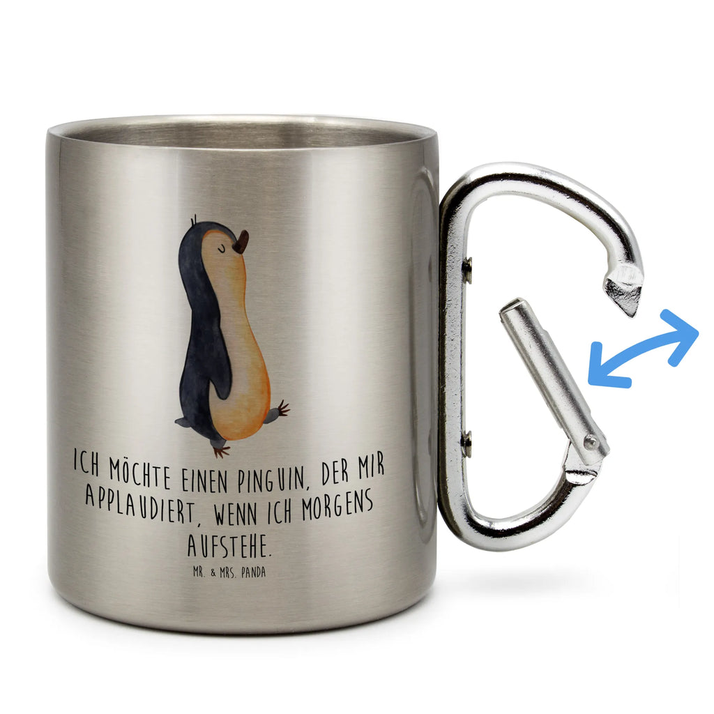 Stainless steel mug Penguin march Campingbecher, wanderbecher, Becher, Trinkbecher Edelstahl, Campingtasse, Becher Aus Edelstahl, karabiner tasse, Thermobecher Edelstahl, Tasse, thermotasse, Metalltasse, Thermo Kaffeebecher, metallbecher, Kaffeebecher Edelstahl, edelstahl isolierbecher, Isolierbecher Edelstahl, Reisebecher, Karabiner Becher, edelstahl reisebecher, Isolierbecher, Edelstahl Trinkbecher, Edelstahltasse, karabinerbecher, Trinkbecher Metall, Thermobecher, edelstahl thermobecher, Edelstahl Kaffeebecher, Edelstahlbecher, Pinguin, Schwester, Frühaufsteher, Bruder, Langschläfer, Familie, Pinguine