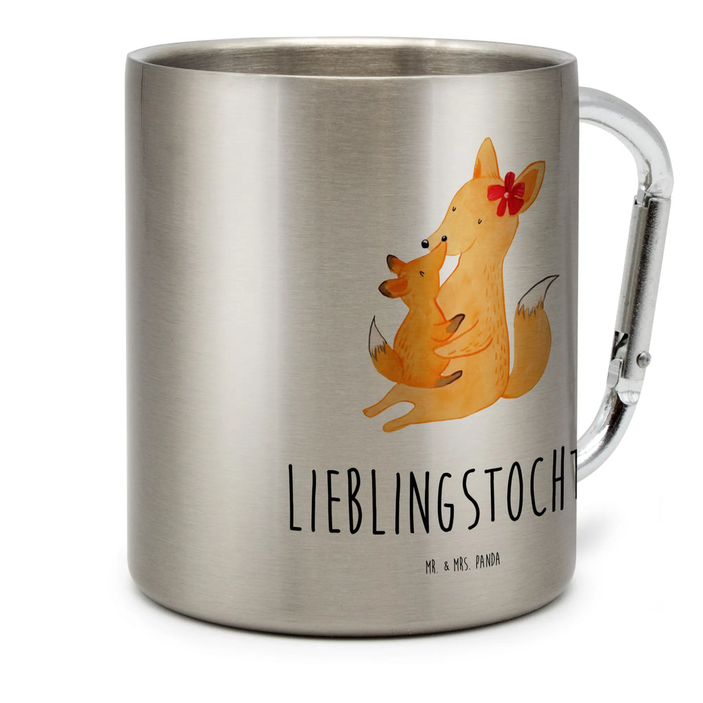 Stainless steel mug Fox mummy Family, Father's Day, Mother's Day, brother, sister, Mom, Dad, daughter, favourite daughter, mom, best daughter, mother, present