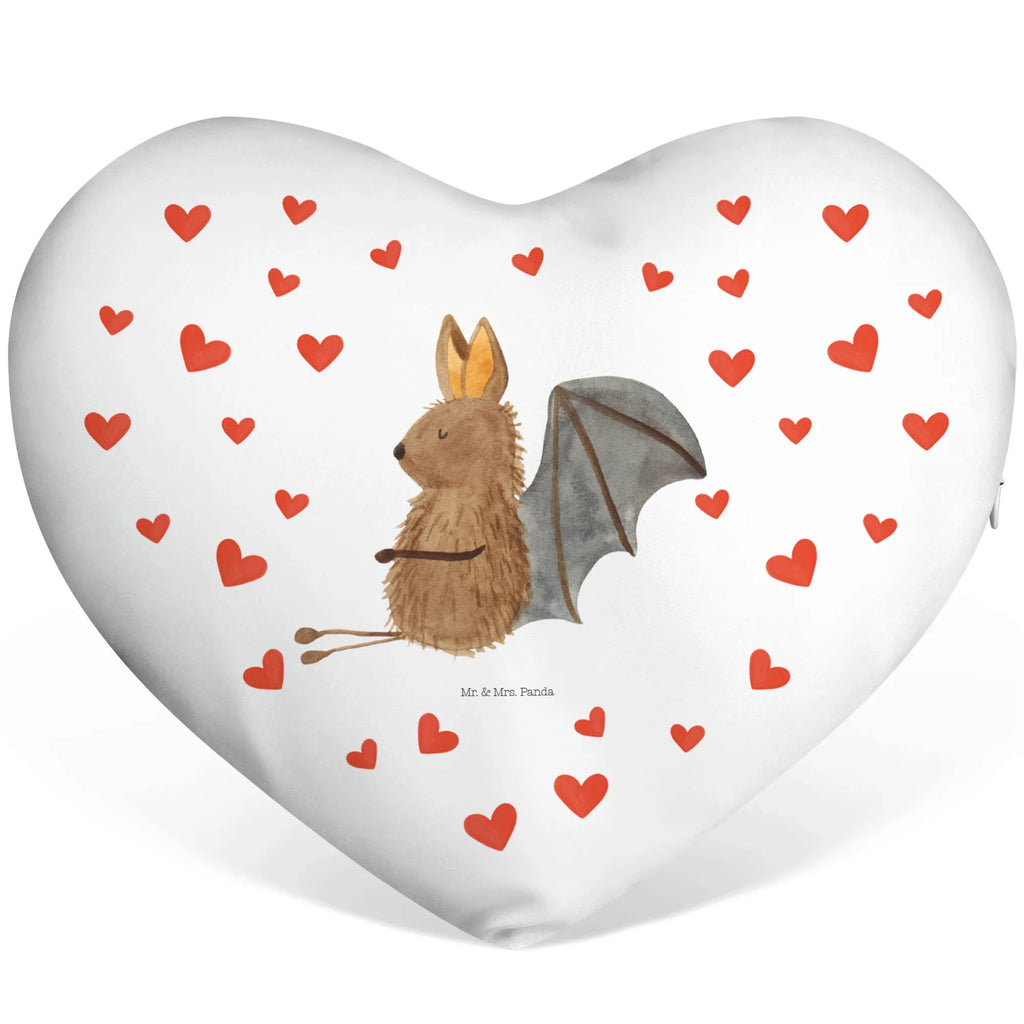 Heart cushion bat Sit small animals, cute, funny, cute animal motives, hand drawn, small world, funny sayings, good mood, happy, gifts, gift ideas, special gifts, animal lover, card, bat, bats, motivation, relax