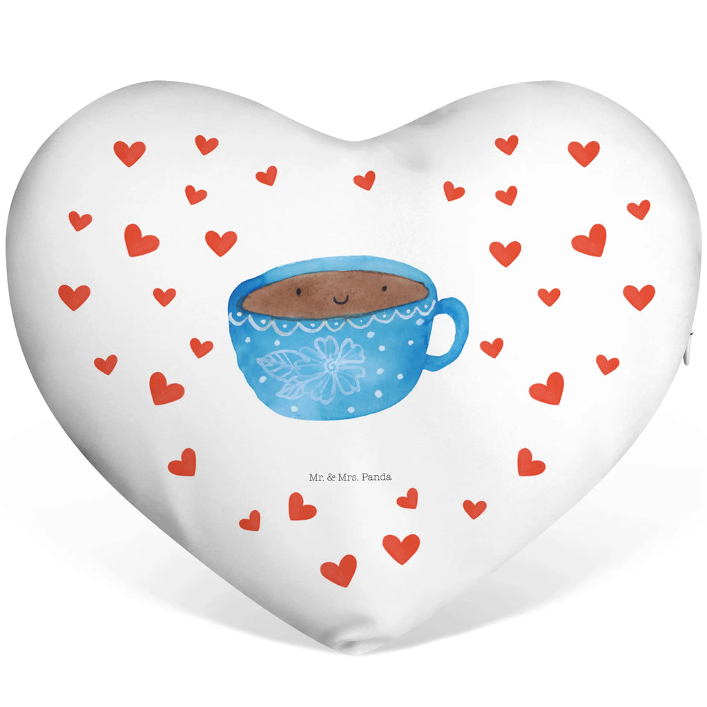 Heart cushion Coffee Cup small animals, cute, funny, cute animal motives, hand drawn, small world, funny sayings, good mood, happy, gifts, gift ideas, special gifts, animal lover, card, taste, love, cup, happiness, pleasure, Coffee