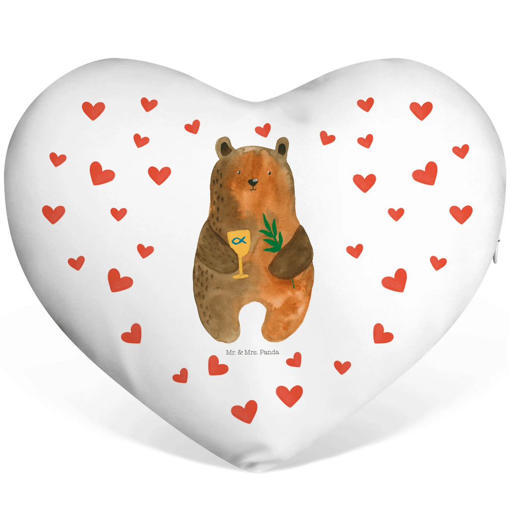 Heart cushion bear confirmation bear, teddy, teddy bear, cuddly toy, service, confirmation, church, evangelic