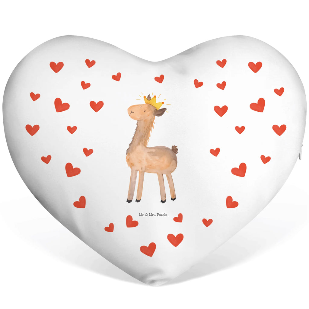 Heart cushion lama king Llama, llama, alpaca, trendy animal, girlfriend, office colleague, dad, supervisor, mum, king, lama, boss, colleague, queen, lamas, high school graduation