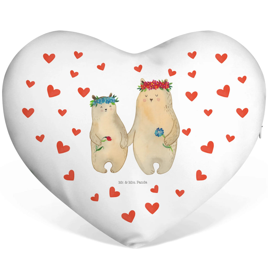 Heart cushion Bears with flower crown Family, Father's Day, Mother's Day, brother, sister, Mom, Dad, daughter, mom, favorite mommy, family, bears, children, role model, gift mommy. mother's day, child, mommy, Bear, favorite person, best mommy, world best mommy, daughters