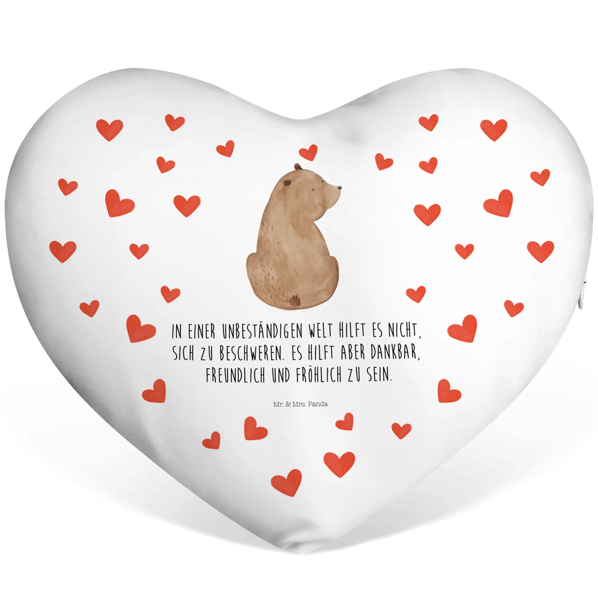 Heart cushion bear shoulder look teddy bear, cuddly toy, world view, self-esteem, bears, wisdom, bear love