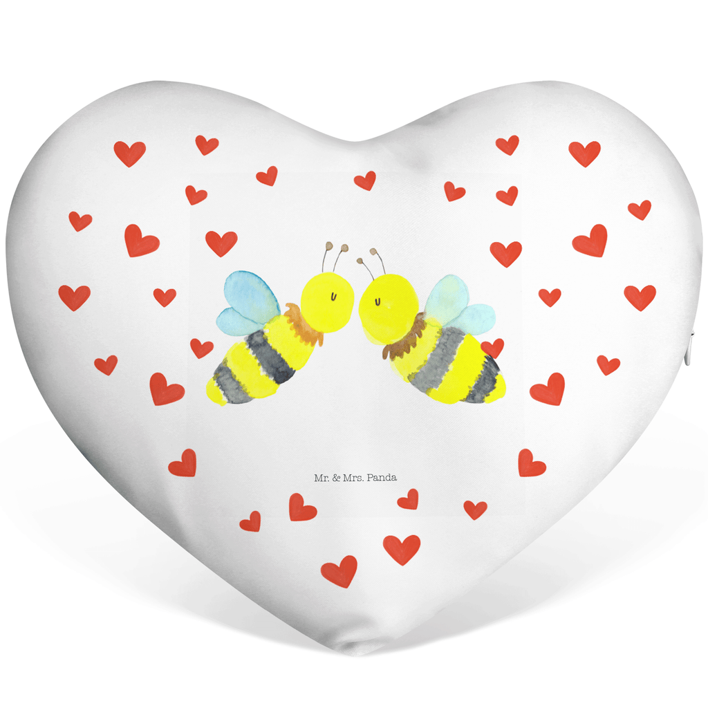 Herzkissen Biene Liebe Kissen, Herzkissen, Herzform, Herz, Dekokissen, Biene, Wespe, Hummel