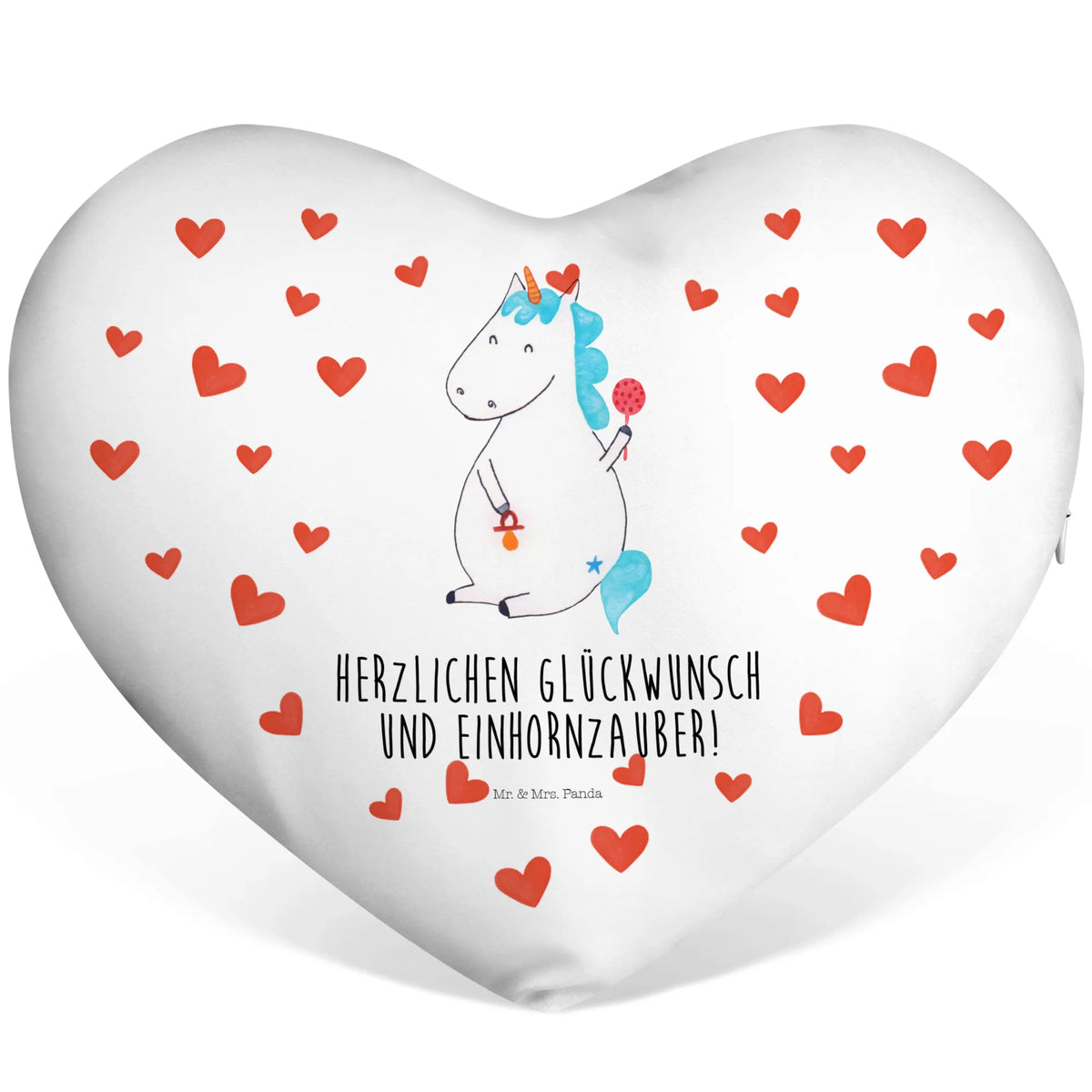 Heart cushion unicorn infant birthday, baby happiness, parents, offspring, birth, birth present, mother, birth gift, first child