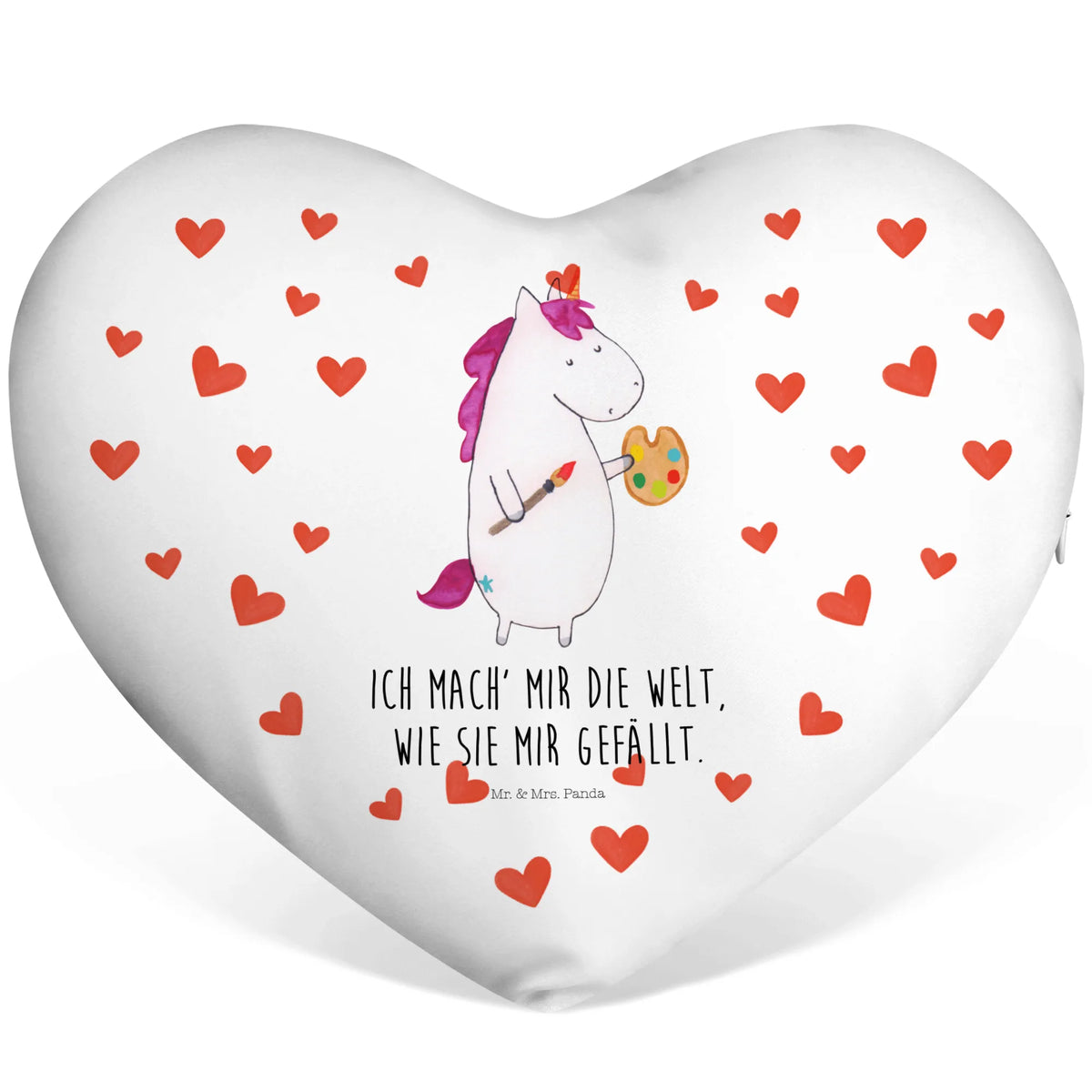 Heart cushion unicorn Artist Artist gift, Brush, Artist present, Gift, Drawing, Painting, Painter gift, Pen