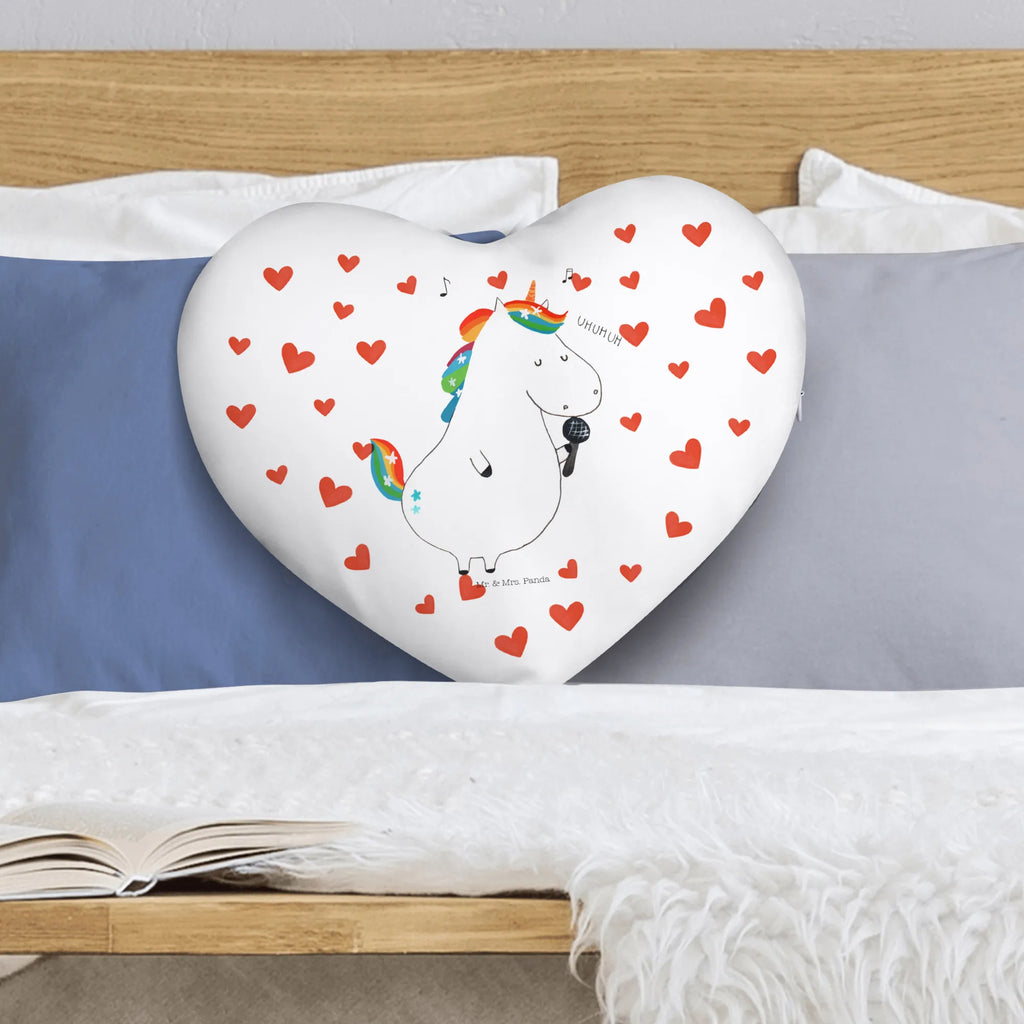 Poduszka w kształcie serca jednorożec Śpiewak Jednorożec, jednorożce, dekoracje jednorożca, jednorożec