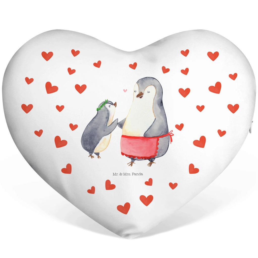 Heart cushion Penguin with child Family, Father's Day, Mother's Day, brother, sister, Mom, Dad, Mummy, Gift, Mother, Birthday, Mommy