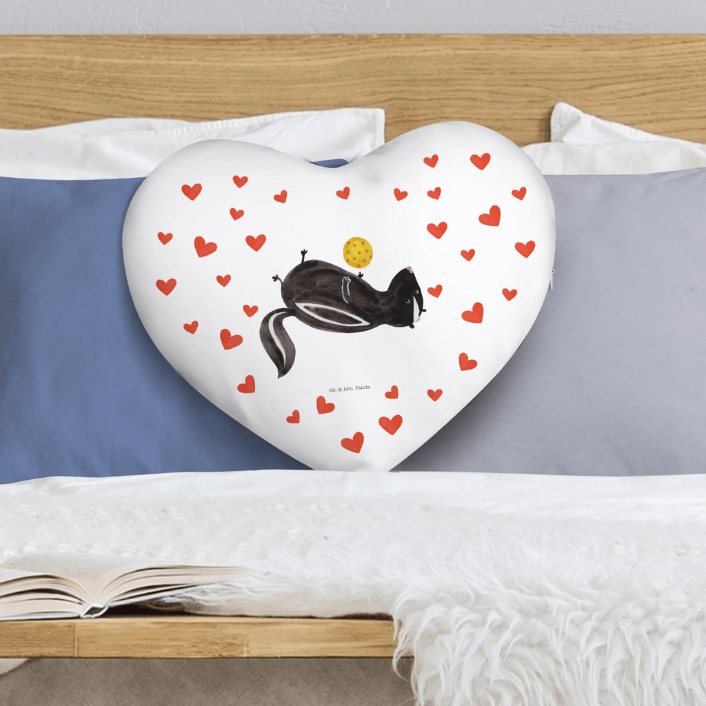 Heart cushion skunk ball Skunk, stinky, stinker, playful, skunk, predator, wisdom, wild animal