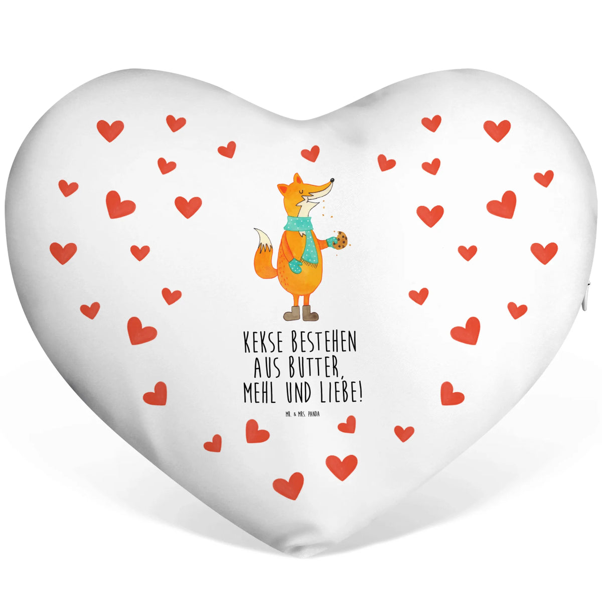 Heart cushion Fox biscuit animal lover, foxes, forest wildlife, clever as a fox, cookies, christmas present, christmas time, kitchen decoration, baking saying