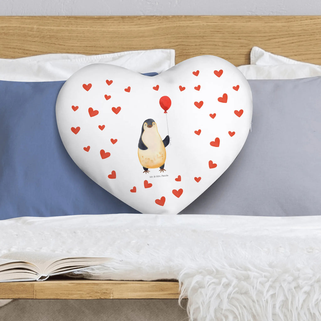 Heart cushion Penguin balloon Penguin, North Pole, Winter, Penguins, love of life, balloon, love, motivation, new life, best friend, penguins, gift girlfriend, daydreams, happiness, new start, gift idea