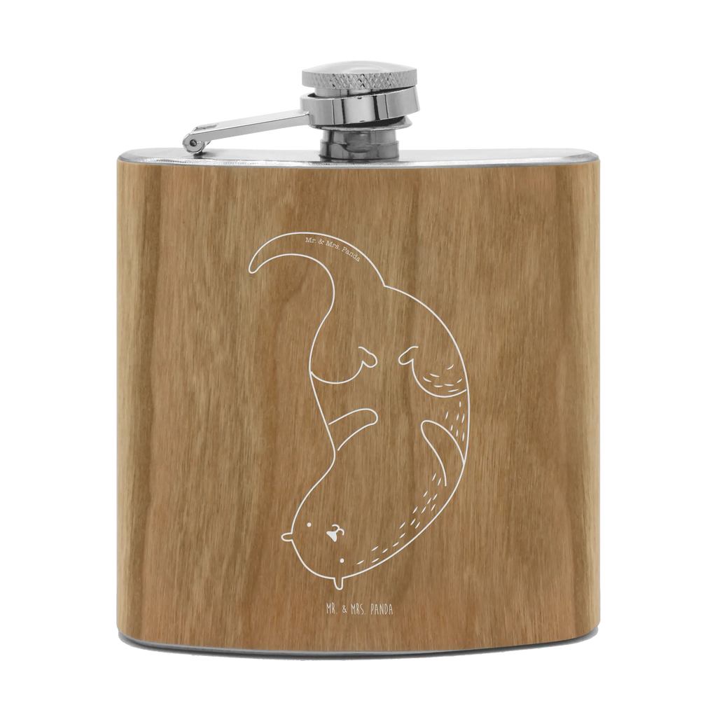 Hipflask otter upside down otter, marten, sea otter, European otter, water mammal, aquatic animal, baby otter, predator, water, otter gifts, animal lover, gift ideas for animal lovers, animal, mammal, water animal, gifts for people in love, Otter Sea Otter Lake Otter