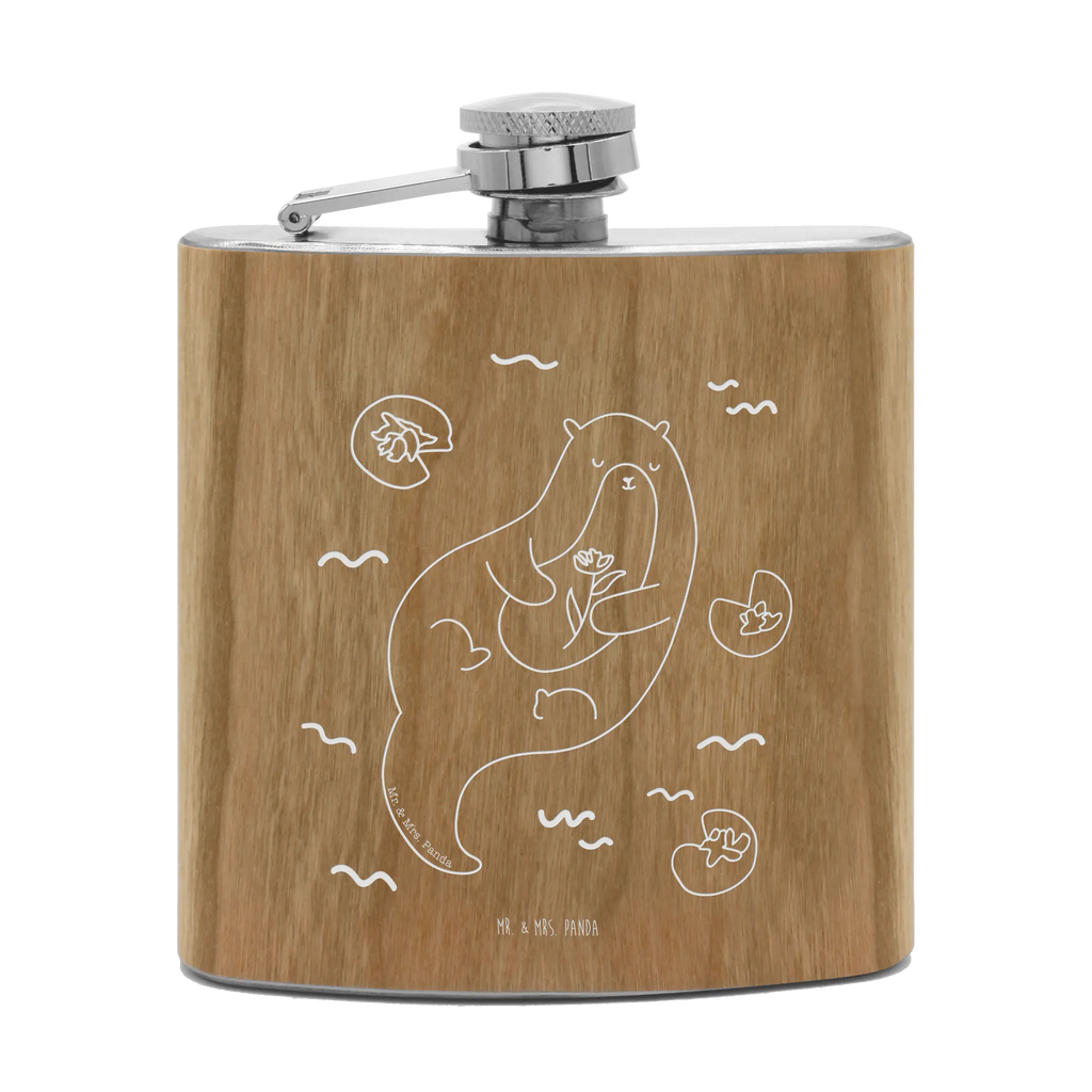 Hipflask otter Water Lily otter, marten, sea otter, European otter, water mammal, aquatic animal, baby otter, predator, water, otter gifts, animal lover, gift ideas for animal lovers, animal, mammal, water animal, gifts for people in love