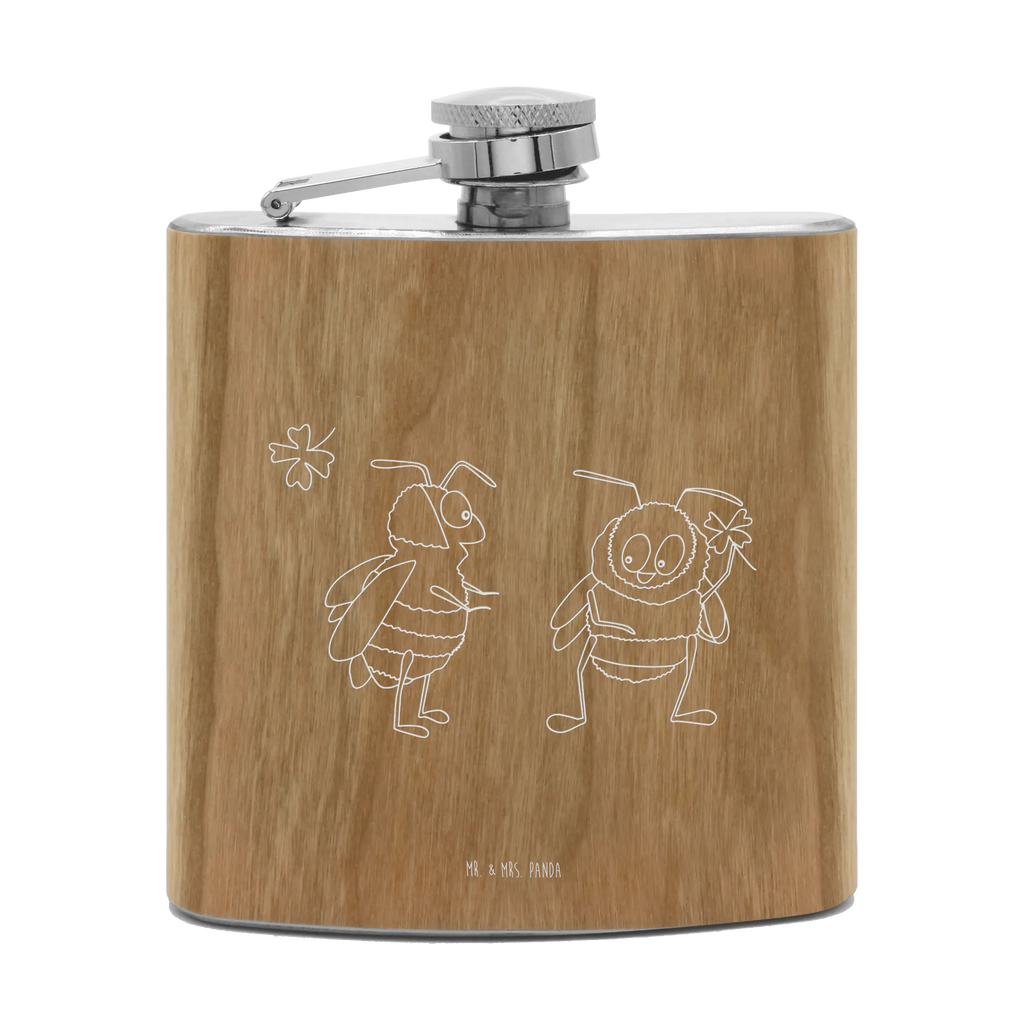 Hipflask bumblebees shamrock small animals, cute, funny, cute animal motives, hand drawn, small world, funny sayings, good mood, happy, gifts, gift ideas, special gifts, animal lover, card, be happy, saying positive, bee decoration, saying happy, bee, bumblebee, become happy, saying beautiful