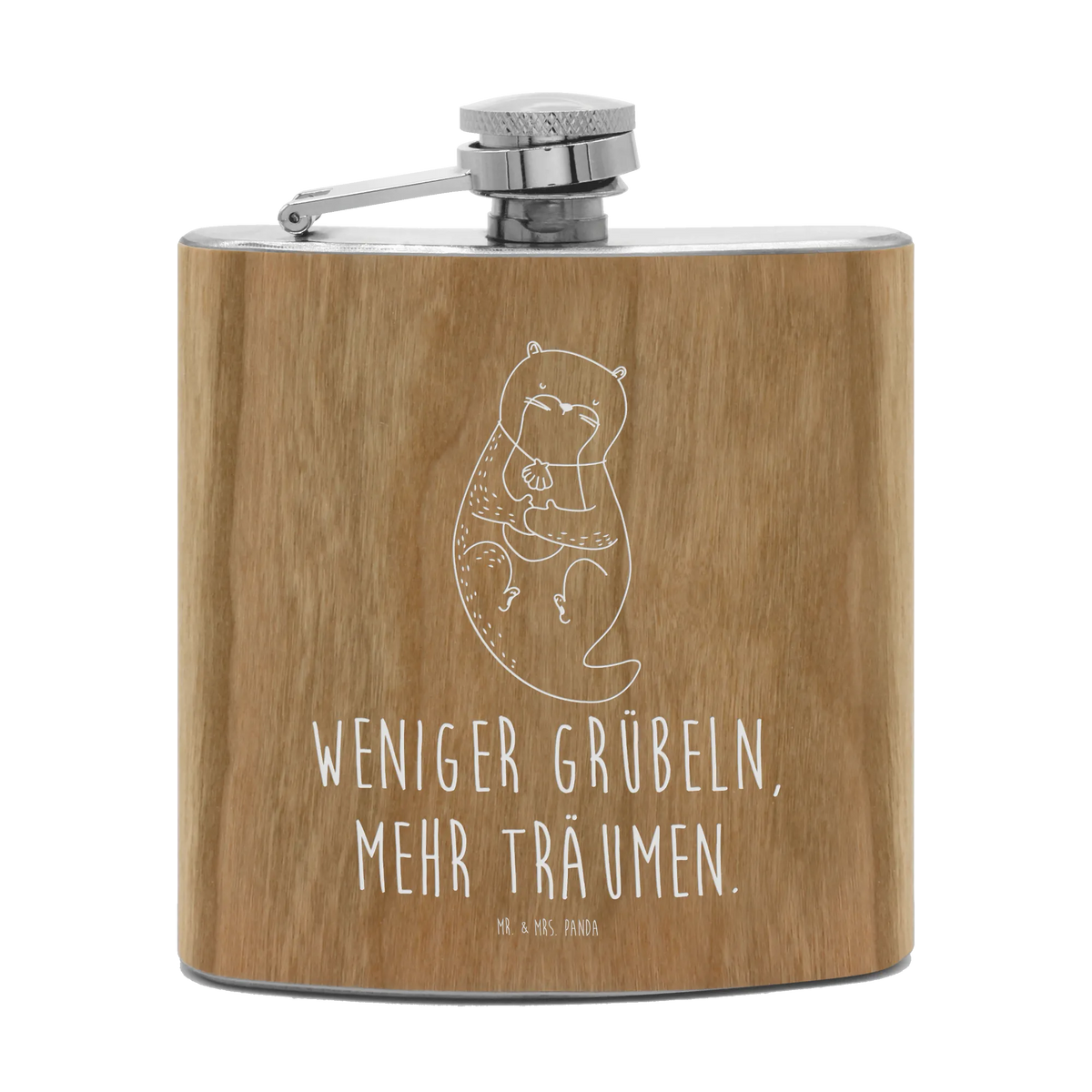 Hipflask otter shell otter, marten, sea otter, European otter, water mammal, aquatic animal, baby otter, predator, water, otter gifts, animal lover, gift ideas for animal lovers, animal, mammal, water animal, gifts for people in love, otter love, office, motivation, brooding, dreaming, daydreaming