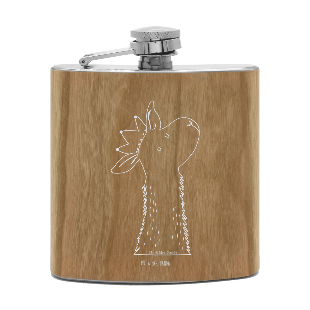 Hipflask llama head king Llama, llama, alpaca, trendy animal, supervisor, lama, girlfriend, king, high school graduation, lamas, boss, office colleague, queen, dad, colleague, mum