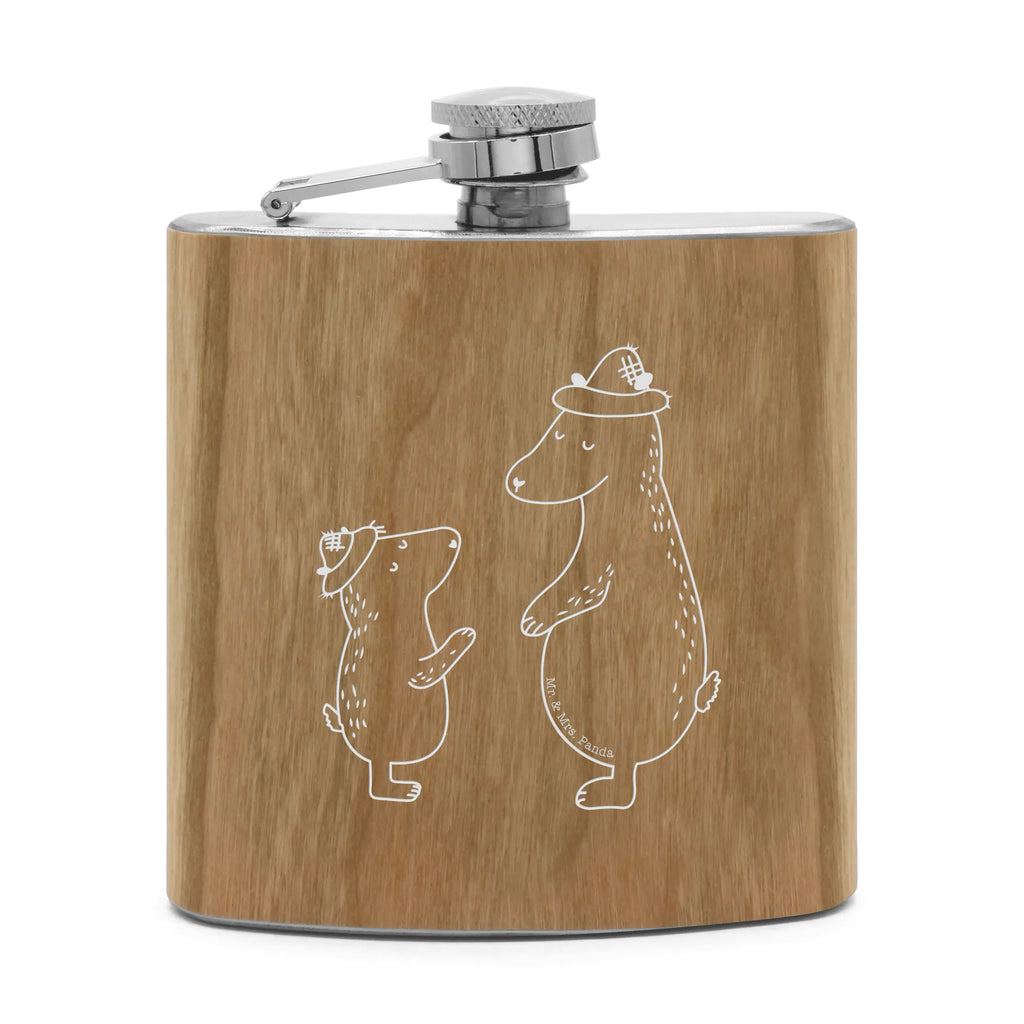Hipflask Bears with hats Family, Father's Day, Mother's Day, brother, sister, Mom, Dad, children, daddy, bear, family, child, father-son, sons, dad, father's day, role model, son, father, favourite person