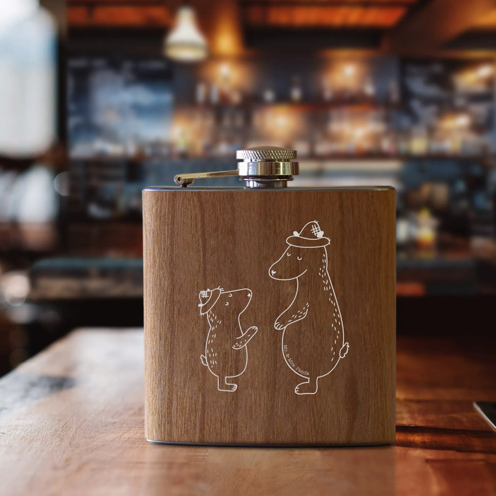 Hipflask Bears with hats Family, Father's Day, Mother's Day, brother, sister, Mom, Dad, children, daddy, bear, family, child, father-son, sons, dad, father's day, role model, son, father, favourite person