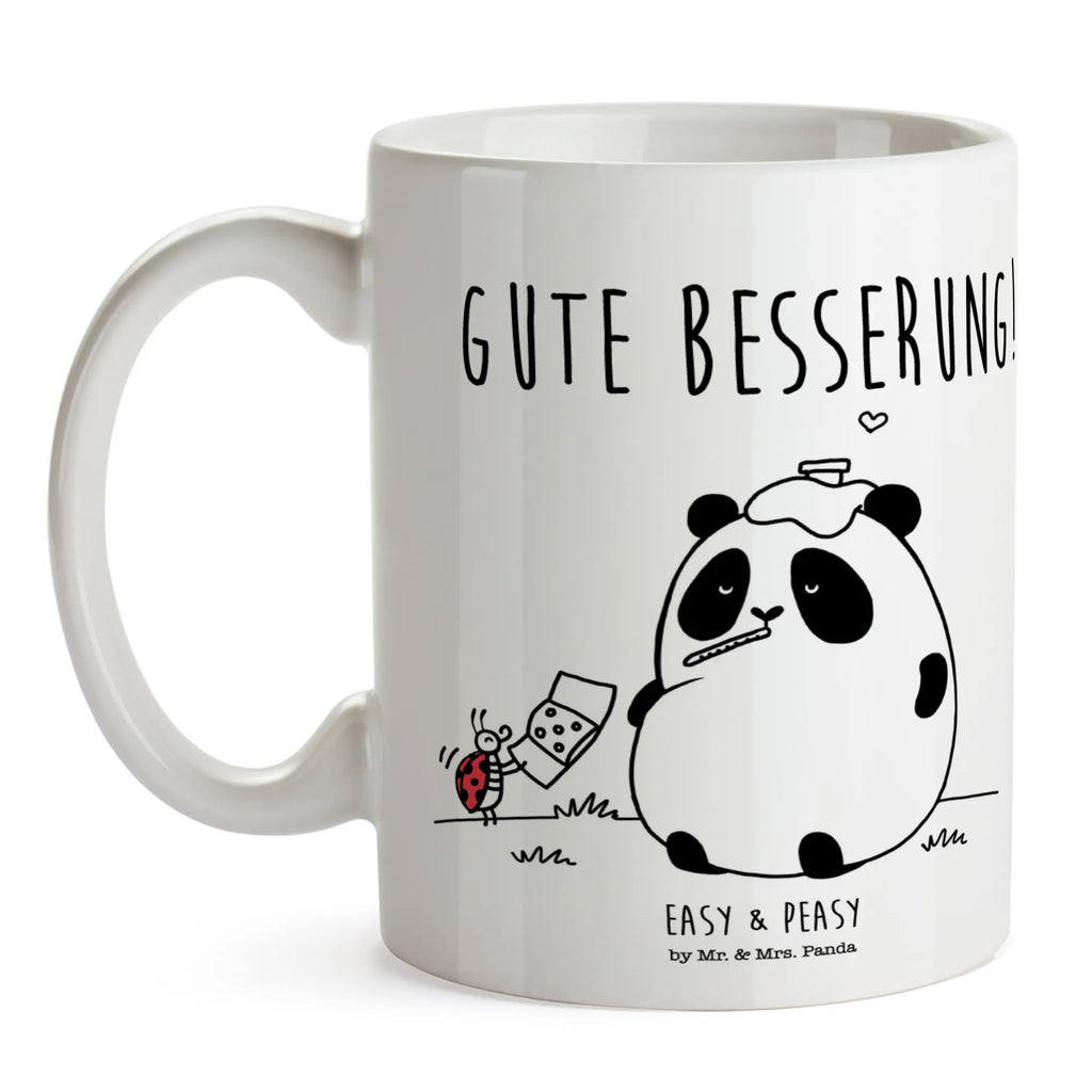 Tasse Easy & Peasy Gute Besserung Tasse mit Zitaten, Tasse, Geschenktasse, Bürotasse, Porzellantasse, Kaffeetasse, Tasse mit Motiven, Keramiktasse, Teetasse