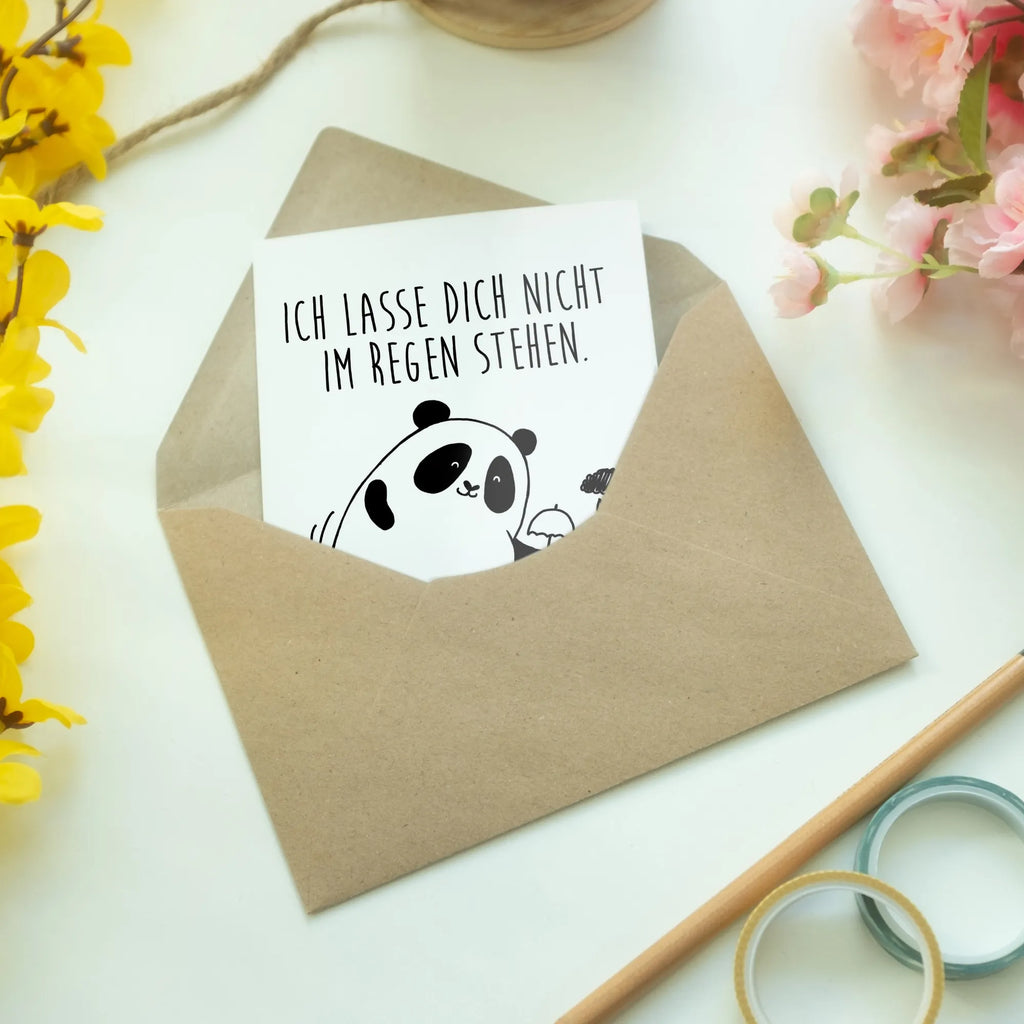 Grußkarte Panda Zusammenhalt Glückwunschkarte, Ansichtskarten, Hochzeitskarte, Klappkarte, Geburtstagskarte, Einladungskarte, Grußkarte, Karte