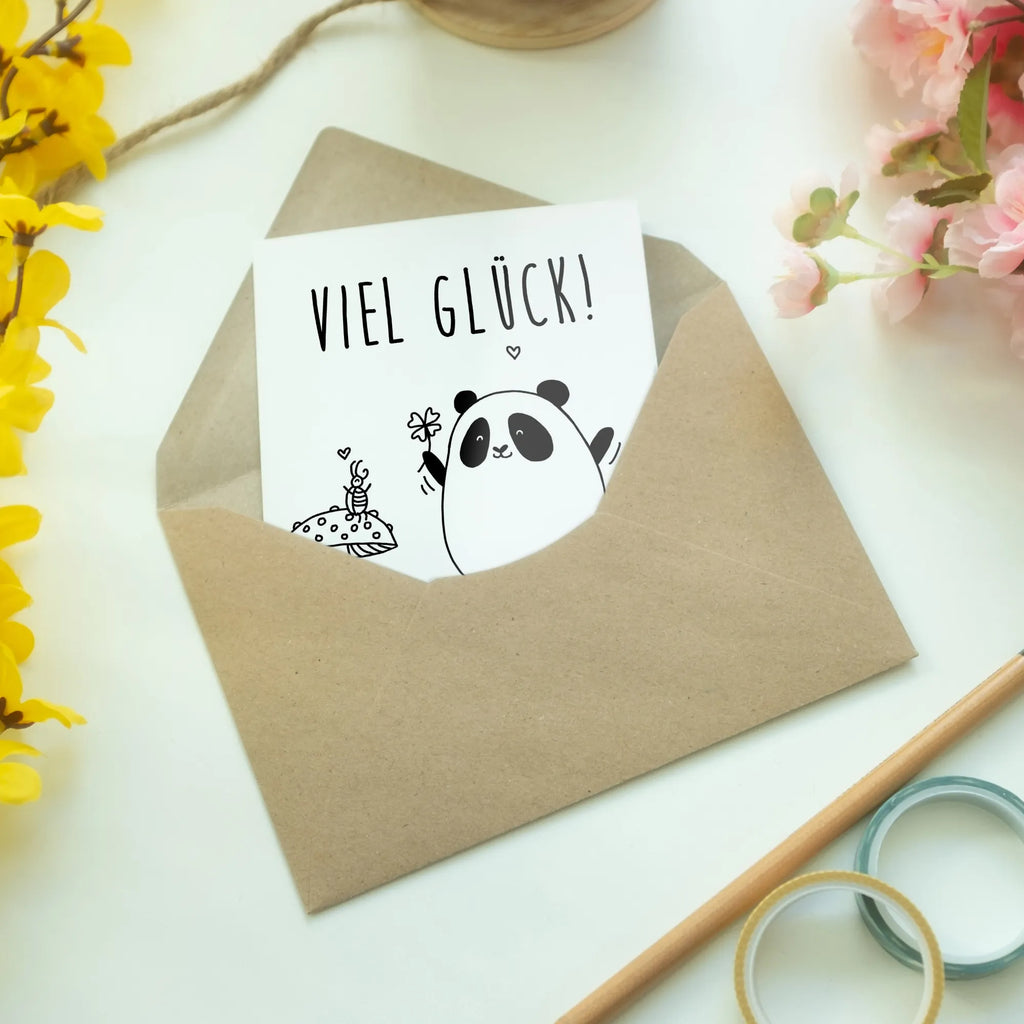 Greetings card Panda Happiness greeting card, wedding card, folding card, birthday card, invitation card