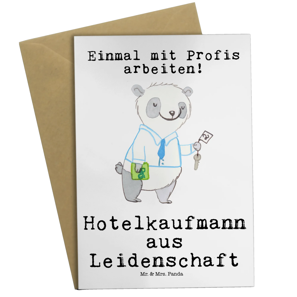 Grußkarte Hotelkaufmann aus Leidenschaft Klappkarte, Hochzeitskarte, Grußkarte, Karte, Glückwunschkarte, Ansichtskarten, Geburtstagskarte, Einladungskarte, Beruf, Ausbildung, Jubiläum, Abschied, Rente, Kollege, Kollegin, Geschenk, Schenken, Arbeitskollege, Mitarbeiter, Firma, Danke, Dankeschön, Hotelkaufmann, Hotelfachangestellter, Hoteleröffnung, Hotelier, Hotelfachmann