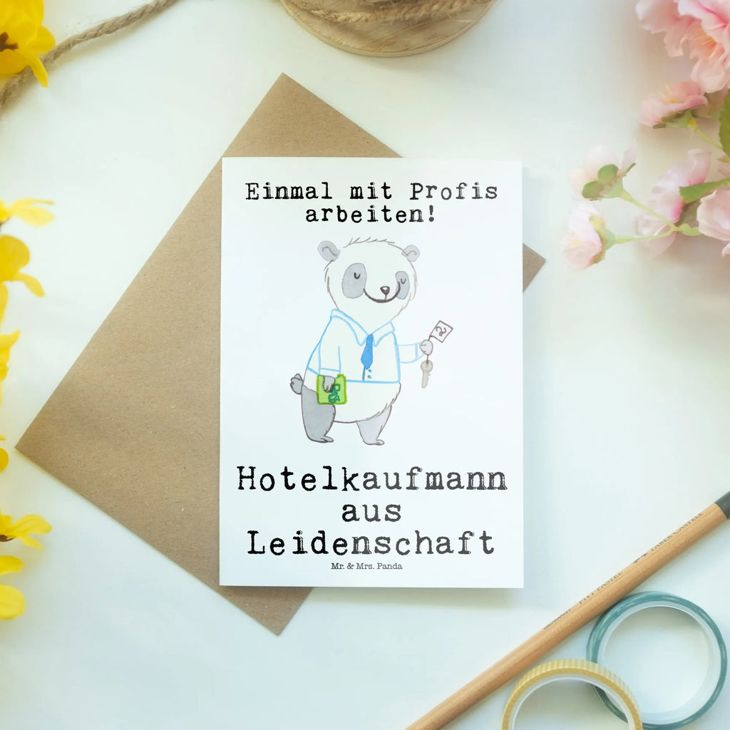 Grußkarte Hotelkaufmann aus Leidenschaft Klappkarte, Hochzeitskarte, Grußkarte, Karte, Glückwunschkarte, Ansichtskarten, Geburtstagskarte, Einladungskarte, Beruf, Ausbildung, Jubiläum, Abschied, Rente, Kollege, Kollegin, Geschenk, Schenken, Arbeitskollege, Mitarbeiter, Firma, Danke, Dankeschön, Hotelkaufmann, Hotelfachangestellter, Hoteleröffnung, Hotelier, Hotelfachmann