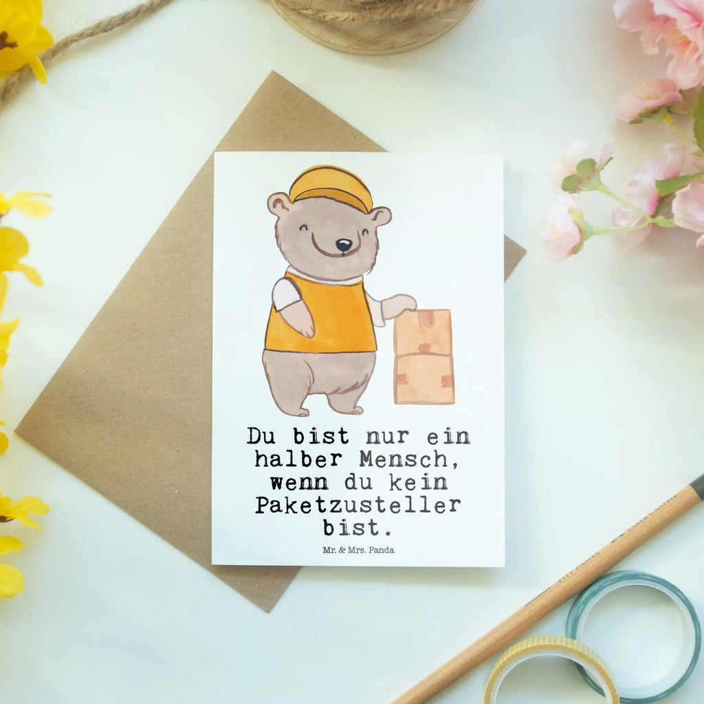Greetings card Package Delivery Person heart jubiläumskarte, glückwunschkarten, firmungskarte, einladungskarten, vatertagskarte, valentinstagskarte, dankeskarten, Grußkarte, neujahrskarte, weihnachtskarten, osterkarten, spruchkarte, Motivkarte, genesungskarte, Klappkarte, kommunionskarte, Grußkarten, abiturkarte, Beileidskarte, Glückwunschkarte, babykarte, osterkarte, hochzeitskarten, Geschenk, Schenken, Jubiläum, Danke, Dankeschön, Beruf, Ausbildung, Abschied, Rente, Kollege, Kollegin, Arbeitskollege, Mitarbeiter, Firma, Paketzusteller, Paketbote, Zustellservice Pakete