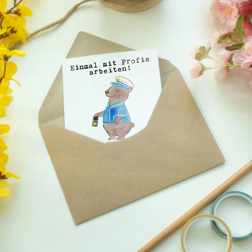 Grußkarte Polizistin aus Leidenschaft Karte, Geburtstagskarte, Klappkarte, Glückwunschkarte, Einladungskarte, Ansichtskarten, Hochzeitskarte, Grußkarte, Beruf, Ausbildung, Jubiläum, Abschied, Rente, Kollege, Kollegin, Geschenk, Schenken, Arbeitskollege, Mitarbeiter, Firma, Danke, Dankeschön, Polizei, Wachfrau, Polizeibeamtin, Studium, Cop, Polizistin