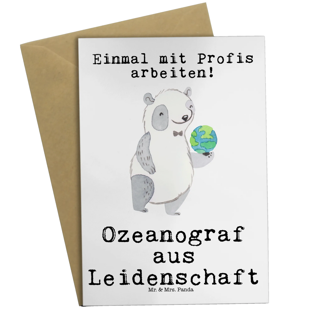 Greetings card Oceanographer Passion greeting card, folding card, invitation card, birthday card, wedding card, gift, gift idea, best, farewell gift, passing exam, anniversary, retirement, promotion, job start, sayings, funny, profession