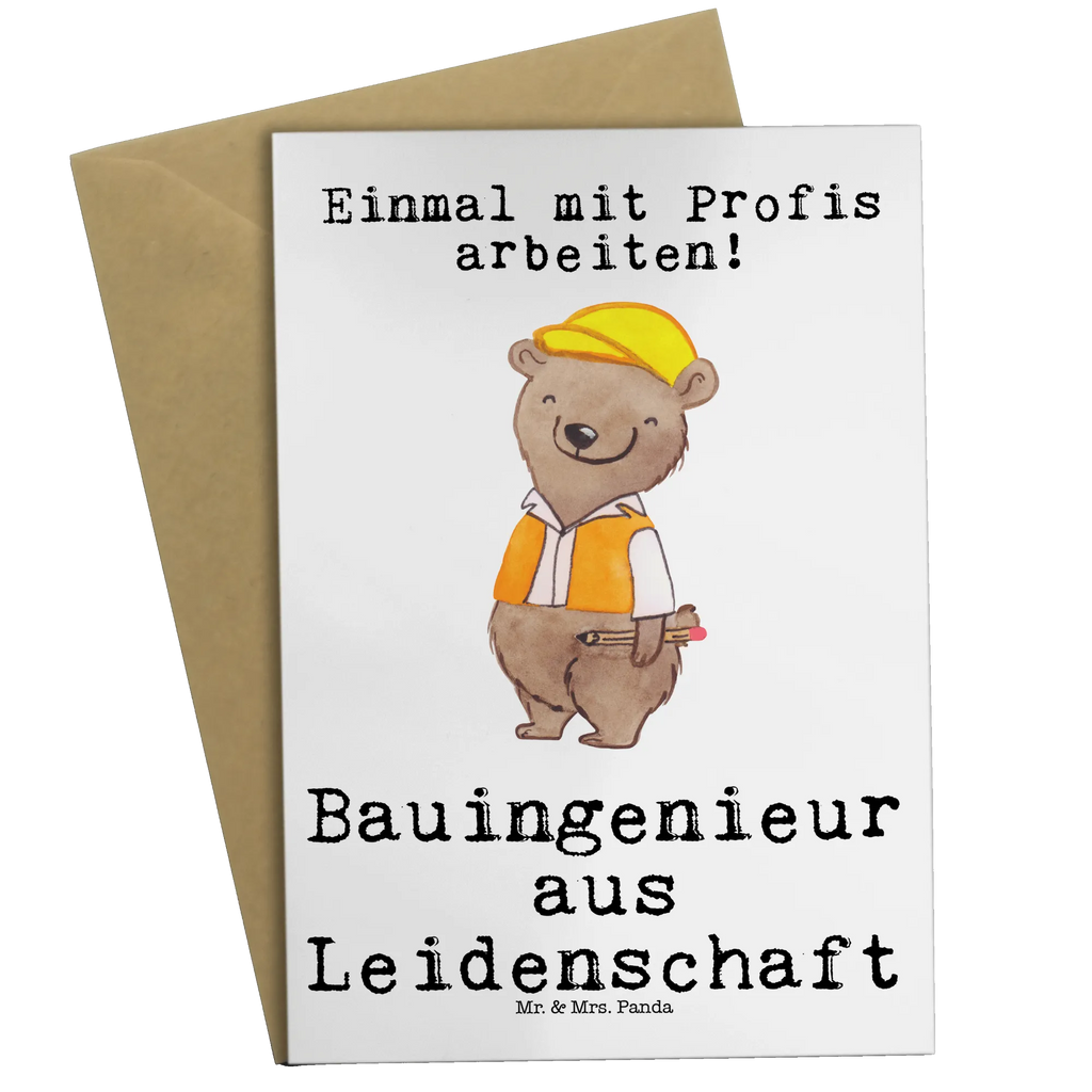 Grußkarte Bauingenieur aus Leidenschaft Ansichtskarten, Geburtstagskarte, Karte, Klappkarte, Glückwunschkarte, Grußkarte, Einladungskarte, Hochzeitskarte, Beruf, Ausbildung, Jubiläum, Abschied, Rente, Kollege, Kollegin, Geschenk, Schenken, Arbeitskollege, Mitarbeiter, Firma, Danke, Dankeschön, Ingeniuer, Studium, Bauingenieur, Statiker, Baustelle