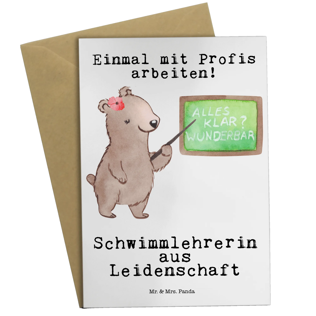 Greetings card swimming instructor Passion birthday card, invitation card, folding card, greeting card, wedding card, gift, gift idea, best, farewell gift, passing exam, anniversary, retirement, promotion, job start, sayings, funny, profession