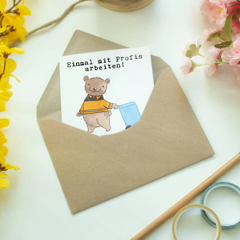 Greetings card Waste collector Passion greeting card, birthday card, wedding card, invitation card, folding card, gift, gift idea, best, farewell gift, passing exam, anniversary, retirement, promotion, job start, sayings, funny, profession