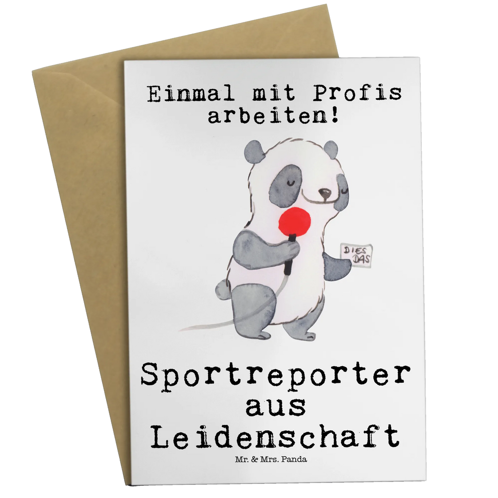 Greetings card Sports reporter Passion invitation card, greeting card, wedding card, birthday card, folding card, gift, gift idea, best, farewell gift, passing exam, anniversary, retirement, promotion, job start, sayings, funny, profession