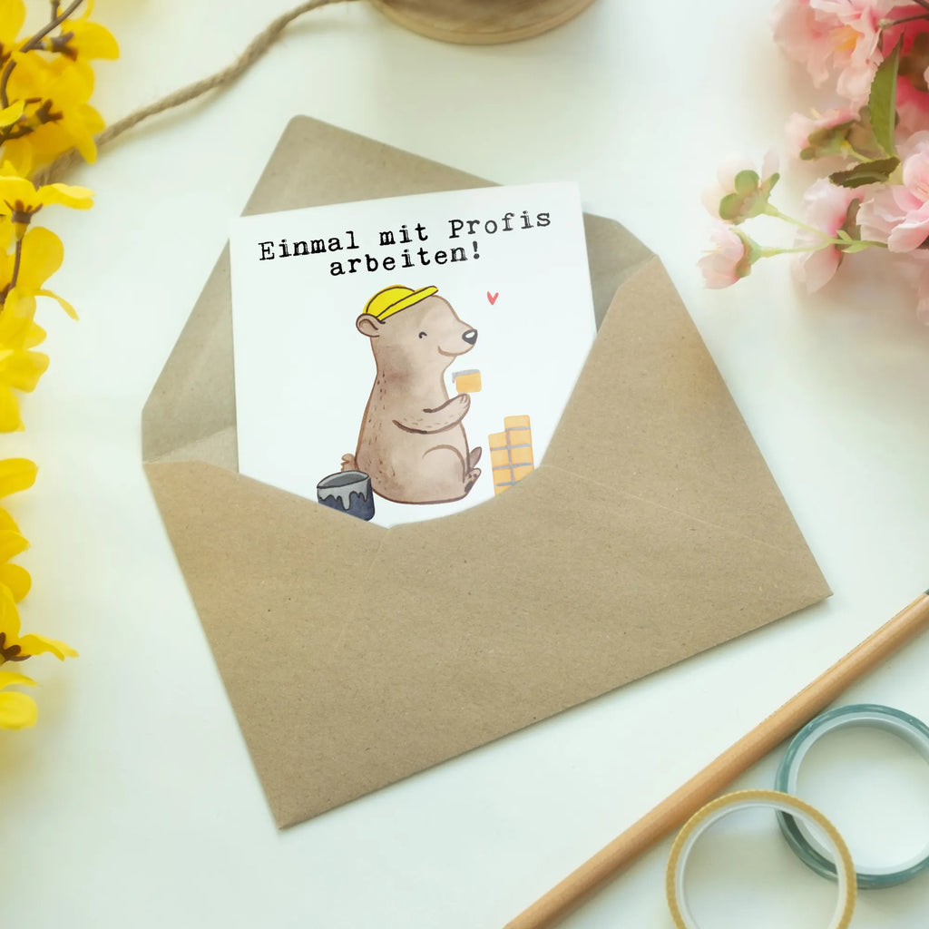 Greetings card bricklayer Passion wedding card, greeting card, birthday card, folding card, invitation card, gift, gift idea, best, farewell gift, passing exam, anniversary, retirement, promotion, job start, sayings, funny, profession