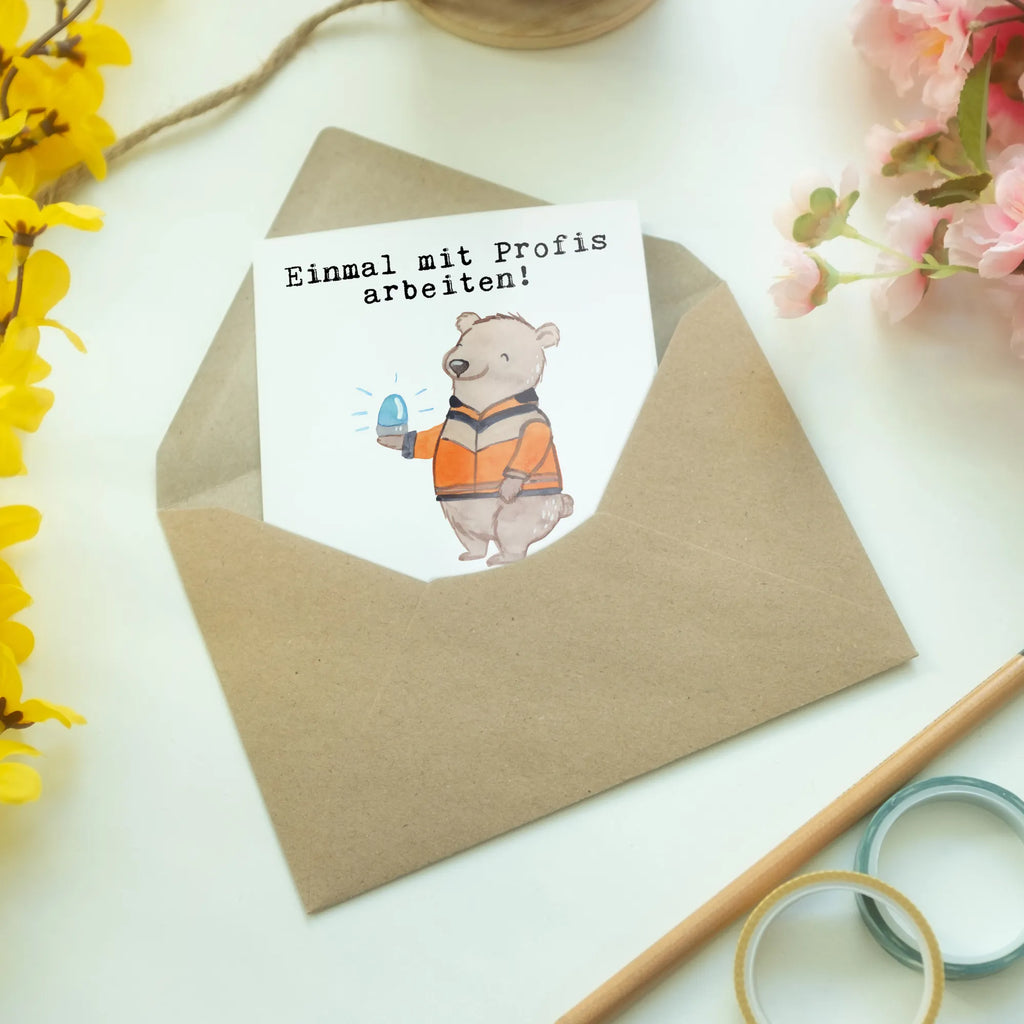 Greetings card Ambulance driver Passion folding card, invitation card, greeting card, wedding card, birthday card, gift, gift idea, best, farewell gift, passing exam, anniversary, retirement, promotion, job start, sayings, funny, profession