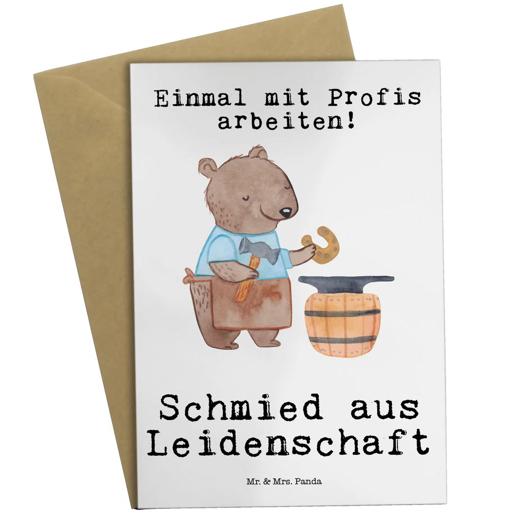 Grußkarte Schmied aus Leidenschaft Grußkarte, Glückwunschkarte, Ansichtskarten, Klappkarte, Hochzeitskarte, Einladungskarte, Geburtstagskarte, Karte, Beruf, Ausbildung, Jubiläum, Abschied, Rente, Kollege, Kollegin, Geschenk, Schenken, Arbeitskollege, Mitarbeiter, Firma, Danke, Dankeschön