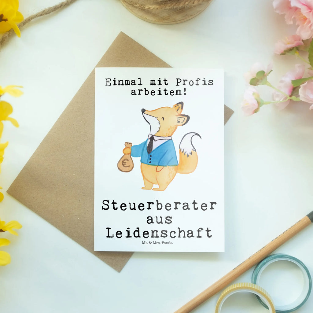 Grußkarte Steuerberater aus Leidenschaft Glückwunschkarte, Karte, Ansichtskarten, Hochzeitskarte, Grußkarte, Klappkarte, Geburtstagskarte, Einladungskarte, Beruf, Ausbildung, Jubiläum, Abschied, Rente, Kollege, Kollegin, Geschenk, Schenken, Arbeitskollege, Mitarbeiter, Firma, Danke, Dankeschön