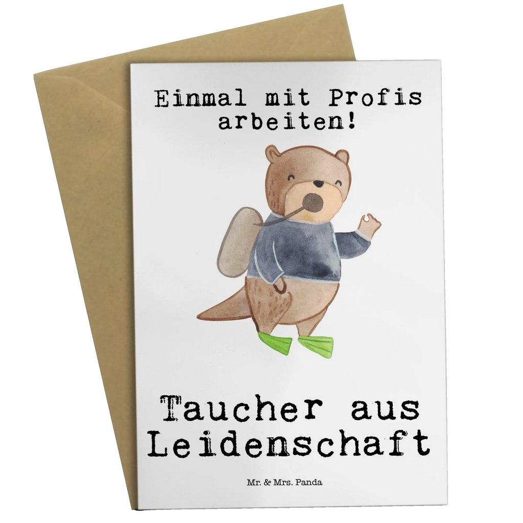 Grußkarte Taucher aus Leidenschaft Hochzeitskarte, Geburtstagskarte, Klappkarte, Grußkarte, Ansichtskarten, Karte, Glückwunschkarte, Einladungskarte, Beruf, Ausbildung, Jubiläum, Abschied, Rente, Kollege, Kollegin, Geschenk, Schenken, Arbeitskollege, Mitarbeiter, Firma, Danke, Dankeschön