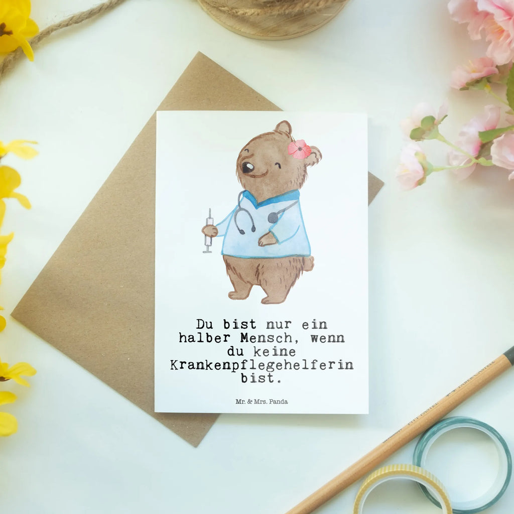 Greetings card nursing assistant heart greeting card, wedding card, birthday card, invitation card, folding card, gift, gift idea, best, farewell gift, passing exam, anniversary, retirement, promotion, job start, sayings, funny, profession