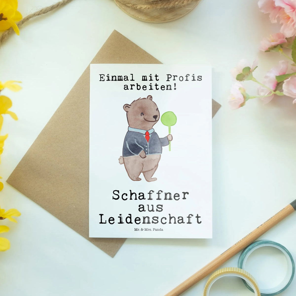 Greetings card conductor Passion folding card, birthday card, greeting card, invitation card, wedding card, gift, gift idea, best, farewell gift, passing exam, anniversary, retirement, promotion, job start, sayings, funny, profession