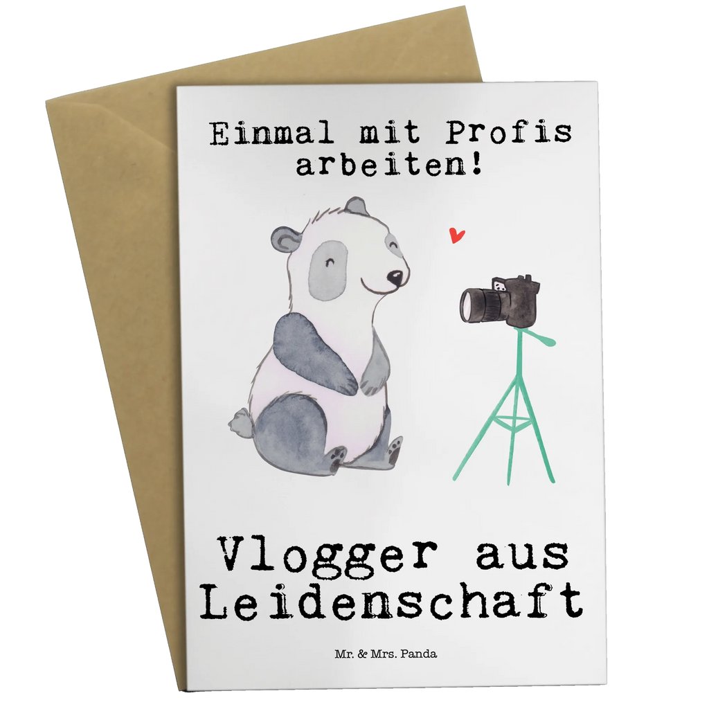 Greetings card Vlogger Passion invitation card, folding card, greeting card, birthday card, wedding card, gift, gift idea, best, farewell gift, passing exam, anniversary, retirement, promotion, job start, sayings, funny, profession