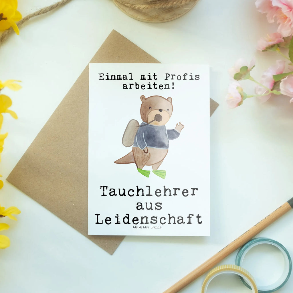 Greetings card Dive Instructor passion birthday card, wedding card, greeting card, invitation card, folding card, gift, gift idea, best, farewell gift, passing exam, anniversary, retirement, promotion, job start, sayings, funny, profession