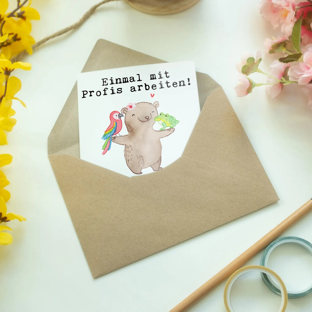 Greetings card Animal keeper Passion greeting card, folding card, birthday card, wedding card, invitation card, gift, gift idea, best, farewell gift, passing exam, anniversary, retirement, promotion, job start, sayings, funny, profession