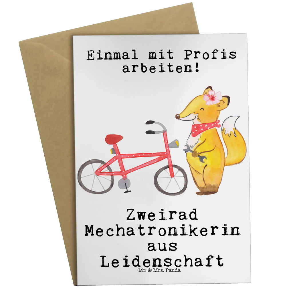 Greetings card Two-Wheeler Mechatronics Technician Passion invitation card, folding card, birthday card, greeting card, wedding card, gift, gift idea, best, farewell gift, passing exam, anniversary, retirement, promotion, job start, sayings, funny, profession