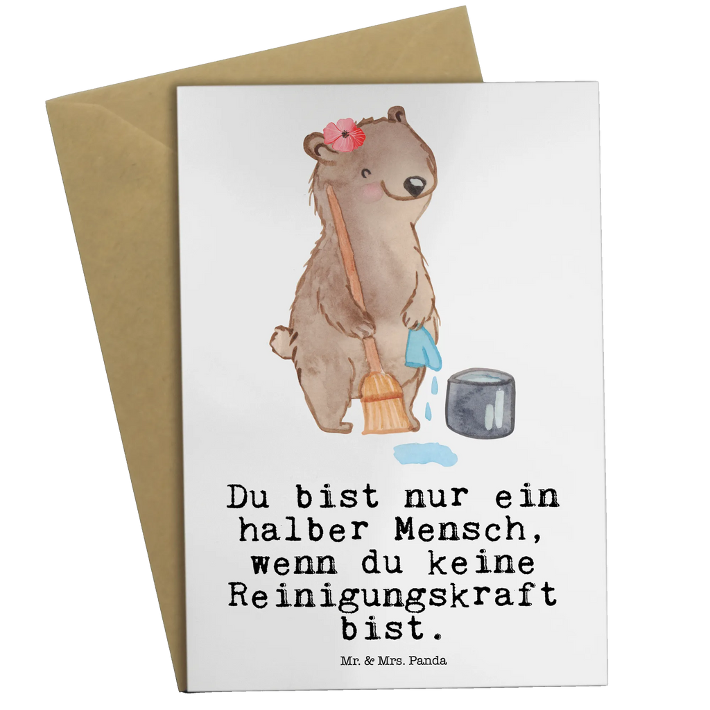 Greetings card Cleaning Staff Heart birthday card, greeting card, folding card, invitation card, wedding card, gift, gift idea, best, farewell gift, passing exam, anniversary, retirement, promotion, job start, sayings, funny, profession