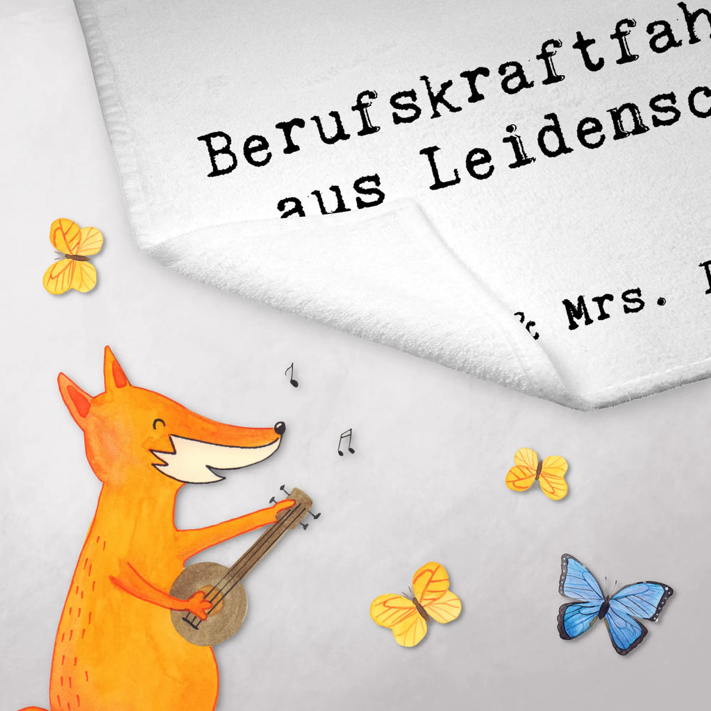 Ręcznik dla gości kierowczyni pasja Zawód, Wykształcenie, Jubileusz, Pożegnanie, Emerytura, Kolega, Koleżanka, Prezent, Dawać, Pracownik, Współpracownik, Firma, Dziękuję, Dziękuję bardzo